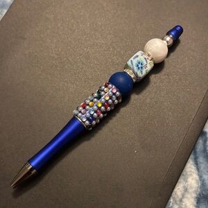 Blue Beaded Pen